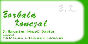 borbala konczol business card