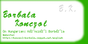 borbala konczol business card